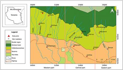 Distribution of Traditional Irrigation Canals and Their Discharge Dynamics at the Southern Slopes of Mount Kilimanjaro